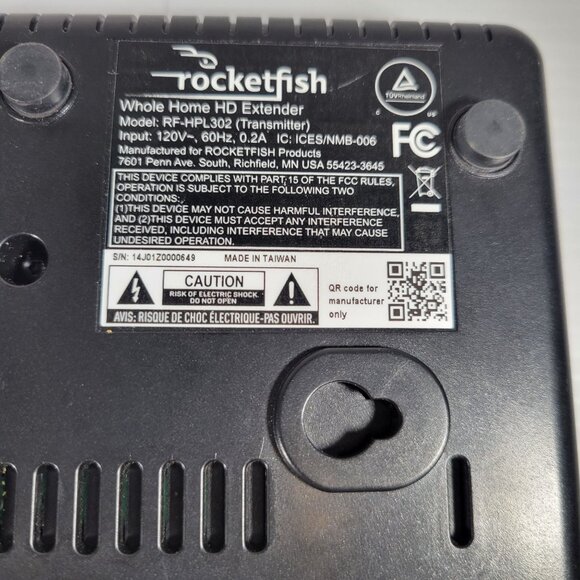 Rocketfish Whole Home HD Extender RF-HPL302 Transmitter ONLY HDMI Inputs Cord - Picture 2 of 8